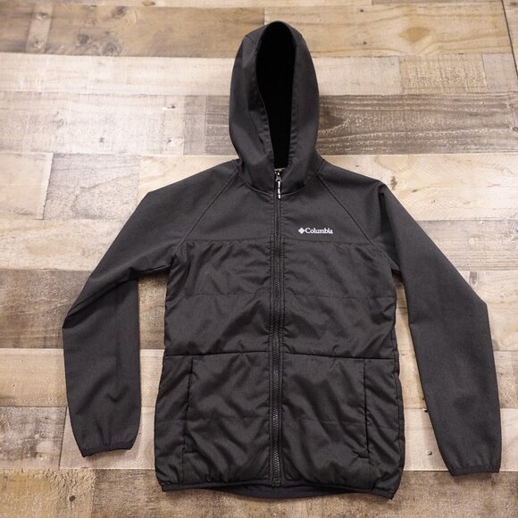 Columbia Hooded Insulated Jacket Full Zip – Youth Size Medium (10/12) Black